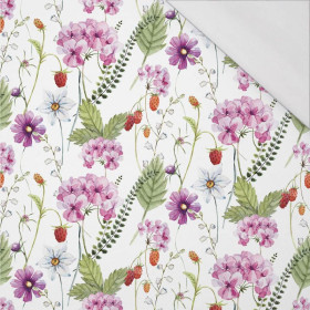 KWIATY I POZIOMKI (NA ŁĄCE) - single jersey z elastanem 