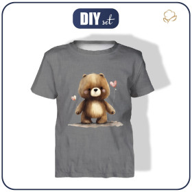 T-SHIRT DZIECIĘCY - VALENTINE'S DAY / BEAR - zestaw do uszycia