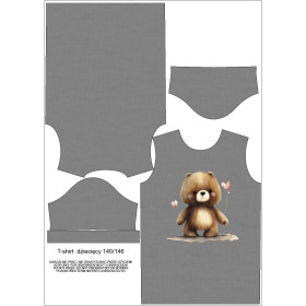 T-SHIRT DZIECIĘCY - VALENTINE'S DAY / BEAR - zestaw do uszycia