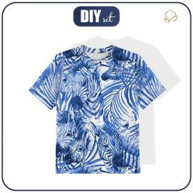 DZIECIĘCY T-SHIRT- ZEBRY (CLASSIC BLUE)- single jersey (92/98)