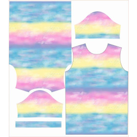 T-SHIRT DZIECIĘCY - TĘCZOWY OCEAN wz. 1 - single jersey