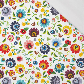 FOLK ŁOWICKI MINI / biały - single jersey z elastanem 