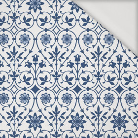KWIATY wz. 1 (classic blue) - Jersey wiskozowy