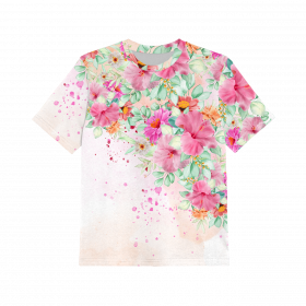 2-PACK - T-SHIRT DZIECIĘCY - MALWY wz. 2 / WATERCOLOR FLOWERS WZ. 6 - ZESTAW DO USZYCIA