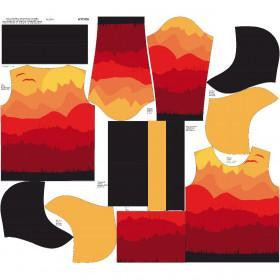 BLUZA Z KAPTUREM UNISEX (HYDRA) - CZERWONA SAWANNA - zestaw do uszycia XL