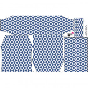 Bluzka hiszpanka (VIKI) - BIAŁE ŁAŃCUCHY (CLASSIC BLUE) - zestaw do uszycia