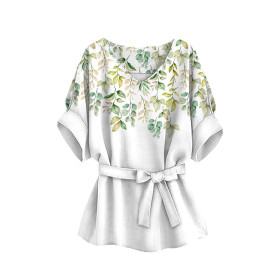 BLUZKA TYPU KIMONO - GREEN LEAVES - zestaw do uszycia 