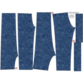 DZIECIĘCE SPODNIE Z SOFTSHELLU (YETI) - ACID WASH / granatowy (110/116)