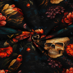 FLOWERS AND SKULL - single jersey