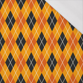 HALLOWEEN SWETROWE ROMBY / dyniowy - single jersey z elastanem TE210