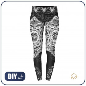 LEGGINSY SPORTOWE - MANDALA WZ. 7 / czarny - zestaw do uszycia