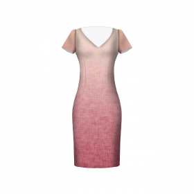 OMBRE / ACID WASH - fuksja (blady róż) - panel sukienkowy krepa