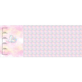 JEDNOROŻEC (MAGICZNA KRAINA) - panel panoramiczny dzianina pętelkowa (60cm x 155cm)