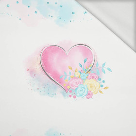 SERCE I KWIATY (MAGICZNA KRAINA) - panel panoramiczny dzianina pętelkowa (60cm x 155cm)