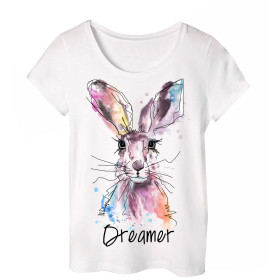 PIŻAMA-T-SHIRT "LINDA" - KRÓLIK / DREAMER - zestaw do uszycia