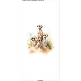 PODUSZKA 45X45 - WATERCOLOR MEERKAT - zestaw do uszycia