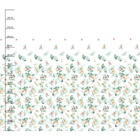RÓŻE I LIŚCIE wz. 2 - panel sukienkowy krepa