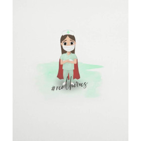 PIELĘGNIARKA wz. 2 (REAL HEROES) / biały - panel dzianina pętelkowa