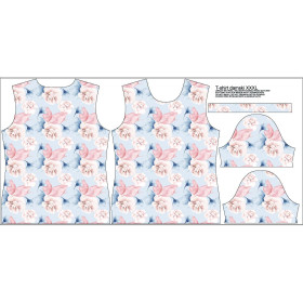 T-SHIRT DAMSKI - RETRO FLOWERS wz. 4 - single jersey