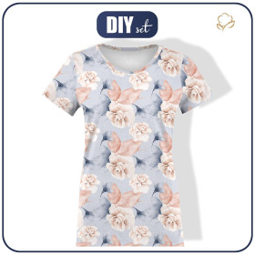 T-SHIRT DAMSKI - RETRO FLOWERS wz. 4 - single jersey