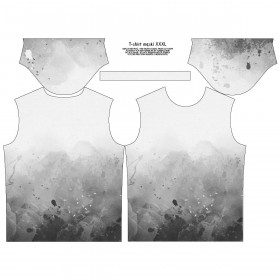 T-SHIRT MĘSKI - KLEKSY (szary) - single jersey