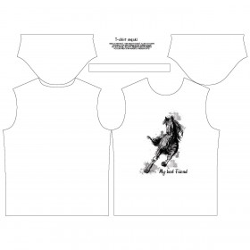 T-SHIRT MĘSKI - KOŃ wz. 5 - single jersey