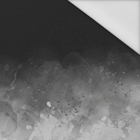 KLEKSY (szary) / czarny - panel tkanina wodoodporna (90cm x 155cm)