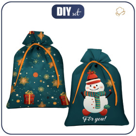 Woreczki prezentowe - SNOWMAN - zestaw do uszycia