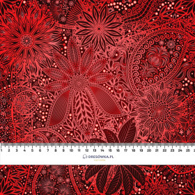 CZERWONY AŻUR - lekka dzianina drapana