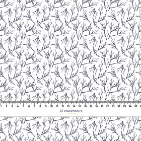 GAŁĄZKI wz. 2 (ZIMOWY CZAS) / biały - tkanina bawełniana