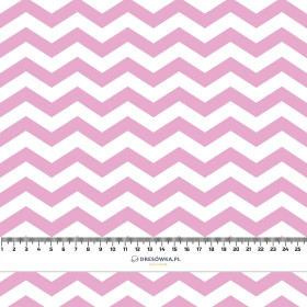 ZYGZAKI / Róż kwarcowy - tkanina wodoodporna