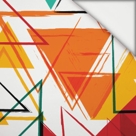 KOLOROWE TRÓJKĄTY - lekka dzianina drapana