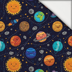 PLANETY - lekka dzianina drapana