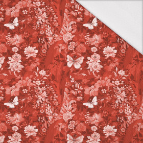 LUSCIOUS RED / FLOWERS - Dzianina sportowa Łezka 
