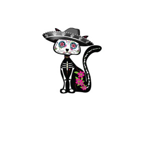 KOT PEPITA (DIA DE LOS MUERTOS) - panel 50cm x 60cm