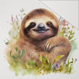 WATERCOLOR SLOTH WZ.2 - PANEL (75cm x 80cm) Hydrofobowa dzianina drapana 