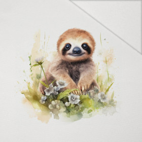 WATERCOLOR SLOTH - PANEL (60cm x 50cm) Hydrofobowa dzianina drapana 