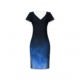 KLEKSY (classic blue) / czarny - panel sukienkowy