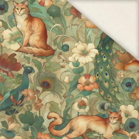 ART NOUVEAU CATS & FLOWERS WZ. 2 - Len 100%