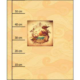 TRAVEL TIME WZ. 11 - PANEL (60cm x 50cm) tkanina bawełniana