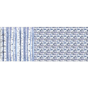 BRZOZOWY LAS (MALOWANY LAS) - PANEL PANORAMICZNY (60 x 155cm)