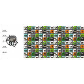 KAFELKI DINO WZ. 4 / tyranozaur - PANEL PANORAMICZNY (60 x 155cm)