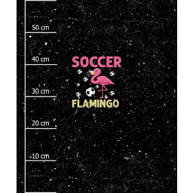 SOCCER FLAMINGO / czarny - panel (60cm x 50cm)