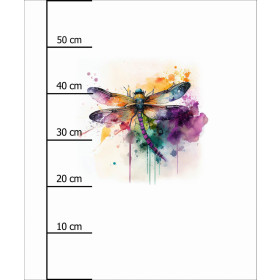 WATERCOLOR DRAGONFLY - PANEL (60cm x 50cm) - Thermo lycra