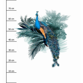 WATERCOLOR PEACOCK - PANEL (75cm x 80cm) - Thermo lycra