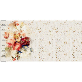 WATERCOLOR FLOWERS wz. 5 - panel (80cm x 155cm) dzianina pętelkowa 