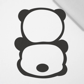 PANDA / MIĘTA ROZMIAR "M" 50x60 cm - biała (Tył) - panel tkanina bawełniana