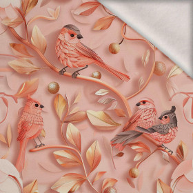 PINK BIRDS - dzianina drapana z elastanem ITY
