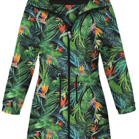 PANEL NA PARKE DAMSKĄ (ANNA) -  RAJSKA DŻUNGLA / czarny - softshell XL