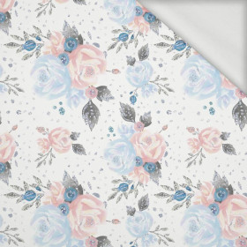 LODOWY BUKIET (ZACZAROWANA ZIMA) - dresówka pętelkowa